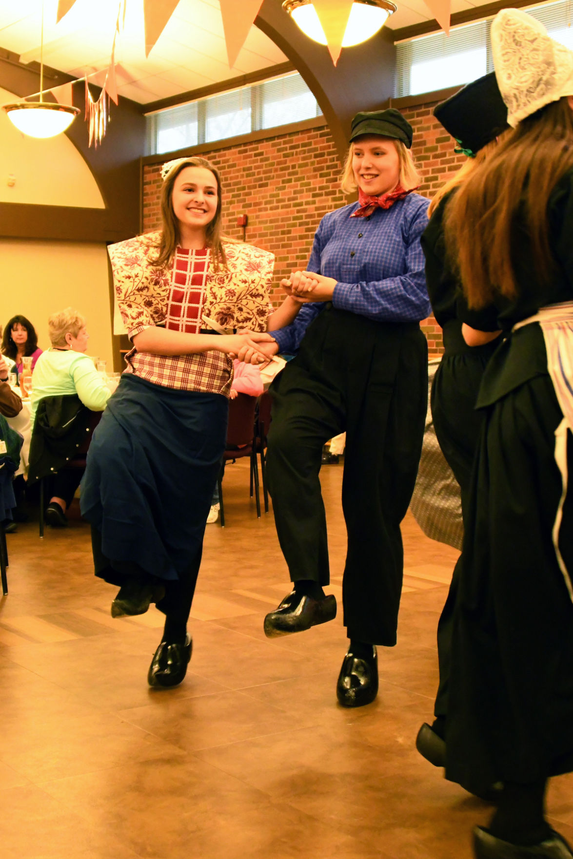136 Costumed dancers entertained the Fun Club following a Dutch dinner.JPG